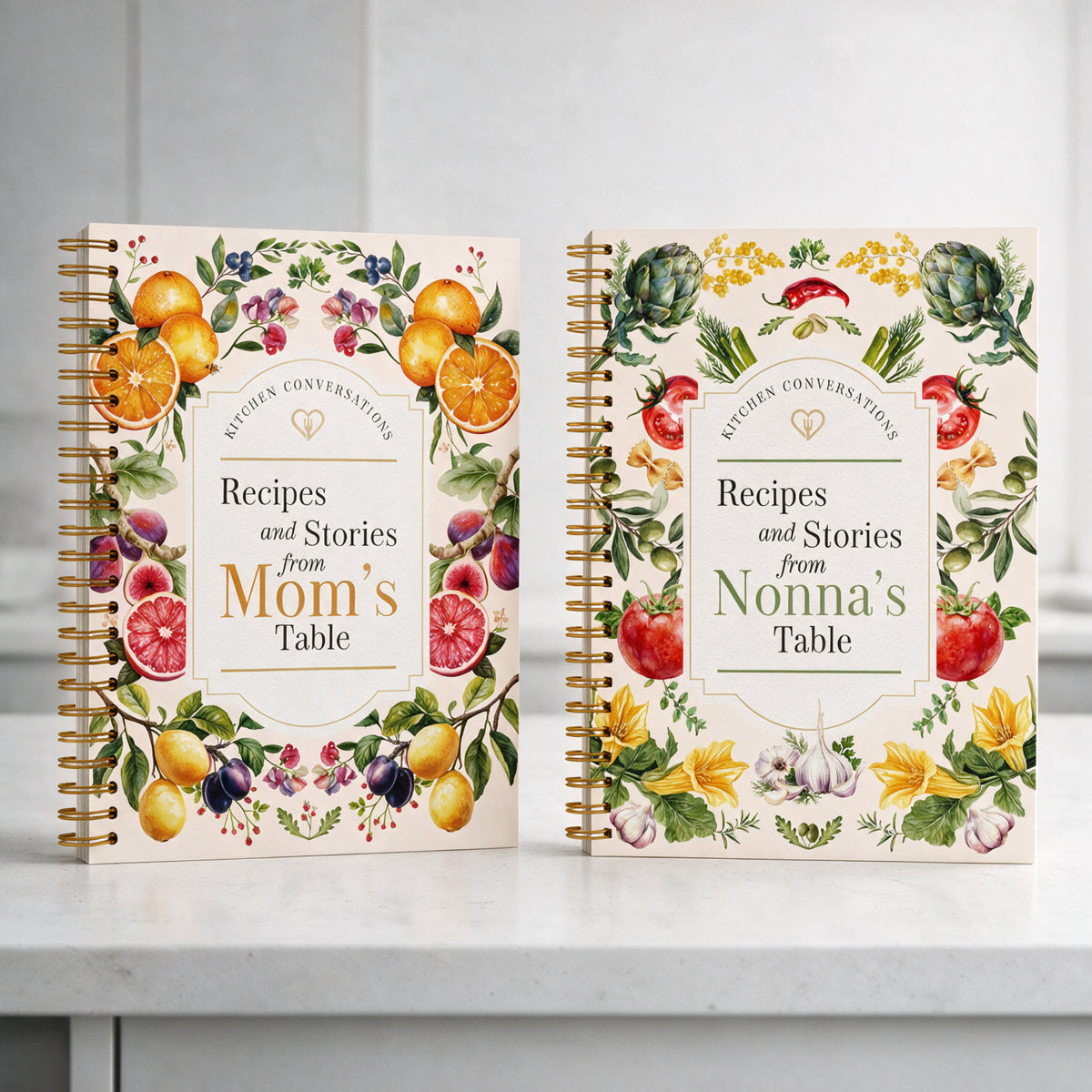 Kitchen Conversations: Mom's Table & Nonna's Table — 2-Book Gift Set