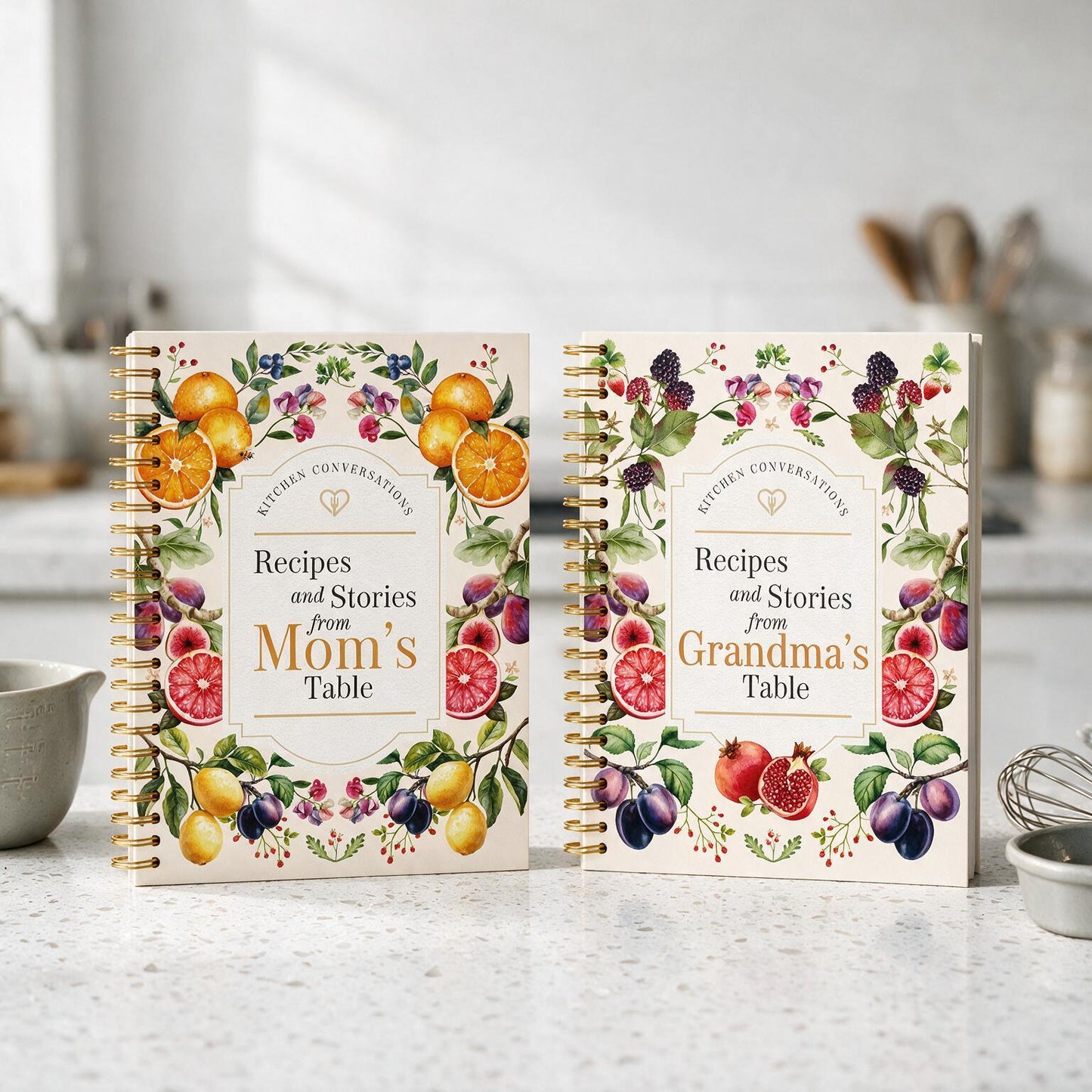 Kitchen Conversations: Mom's Table & Grandma's Table — 2-Book Gift Set