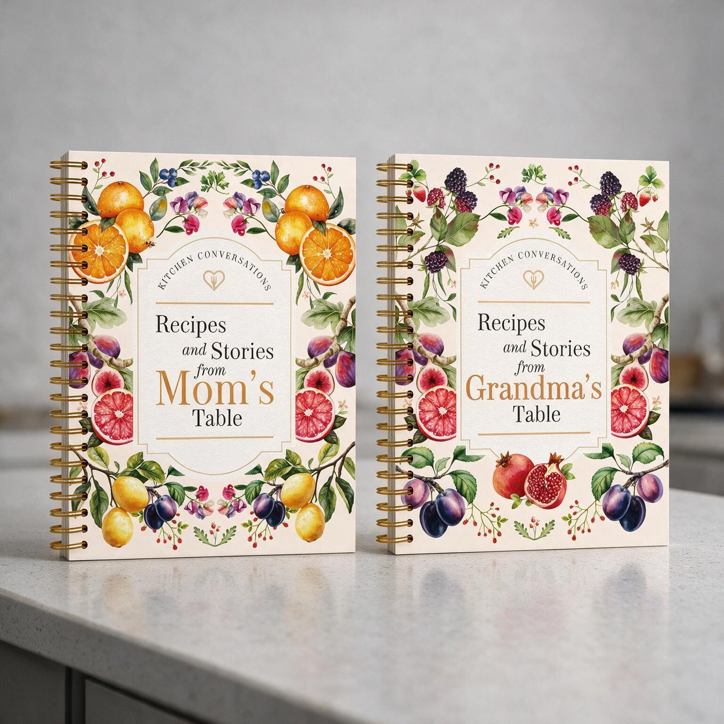 Kitchen Conversations: Mom's Table & Grandma's Table — 2-Book Gift Set