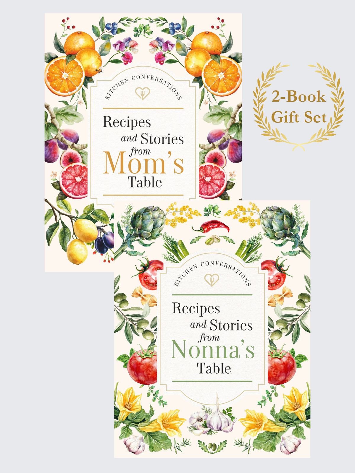 Kitchen Conversations: Mom's Table & Nonna's Table — 2-Book Gift Set